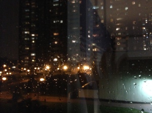 Raindrops on window pane. © Saara Punjani 2014.